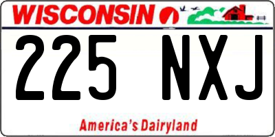 WI license plate 225NXJ