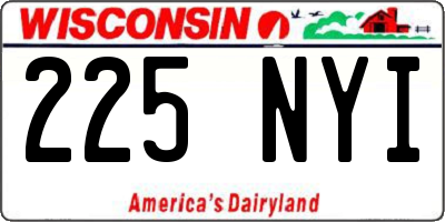 WI license plate 225NYI