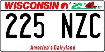 WI license plate 225NZC