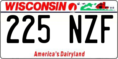 WI license plate 225NZF