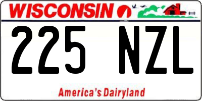 WI license plate 225NZL