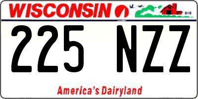 WI license plate 225NZZ