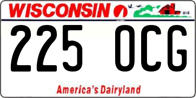 WI license plate 225OCG