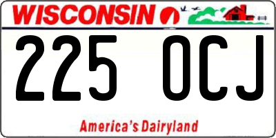 WI license plate 225OCJ