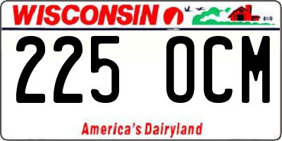 WI license plate 225OCM