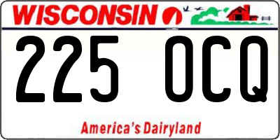 WI license plate 225OCQ