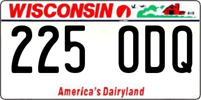 WI license plate 225ODQ