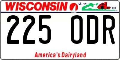 WI license plate 225ODR