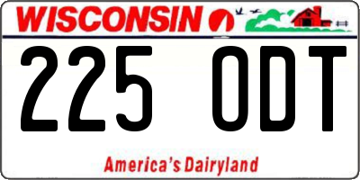WI license plate 225ODT