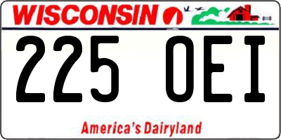 WI license plate 225OEI