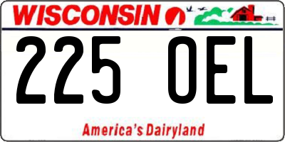 WI license plate 225OEL