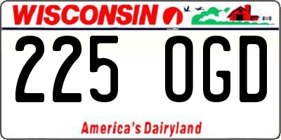WI license plate 225OGD