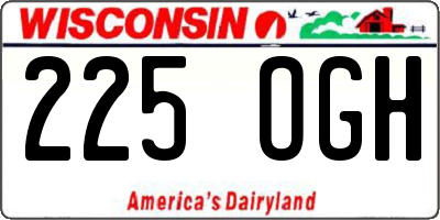 WI license plate 225OGH