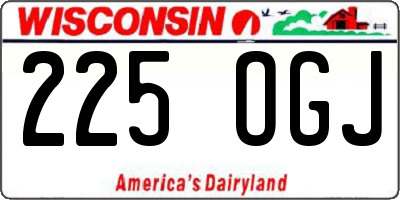 WI license plate 225OGJ