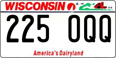 WI license plate 225OQQ