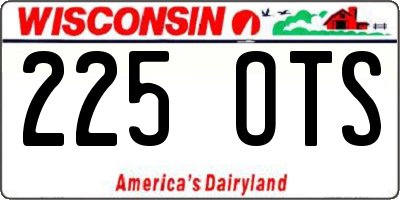 WI license plate 225OTS