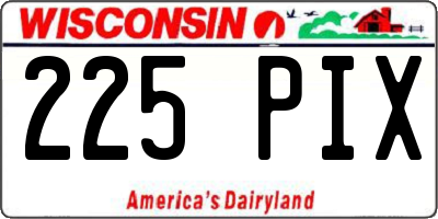 WI license plate 225PIX