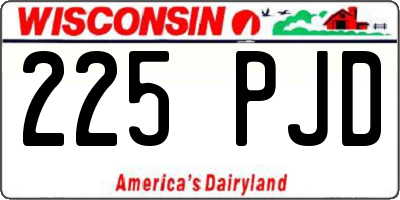 WI license plate 225PJD