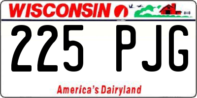 WI license plate 225PJG