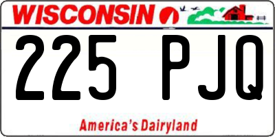 WI license plate 225PJQ