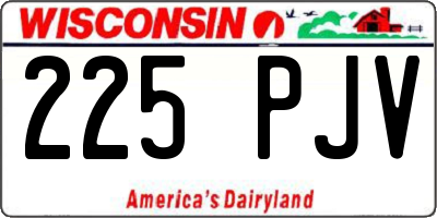 WI license plate 225PJV