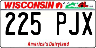 WI license plate 225PJX