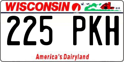 WI license plate 225PKH