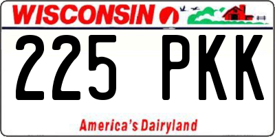 WI license plate 225PKK