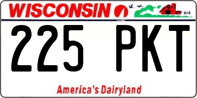 WI license plate 225PKT