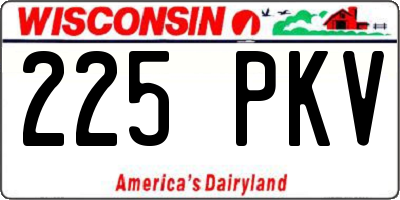 WI license plate 225PKV