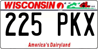WI license plate 225PKX