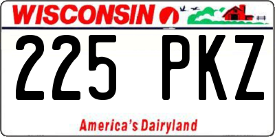 WI license plate 225PKZ