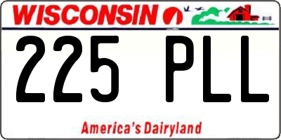 WI license plate 225PLL