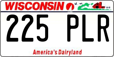 WI license plate 225PLR