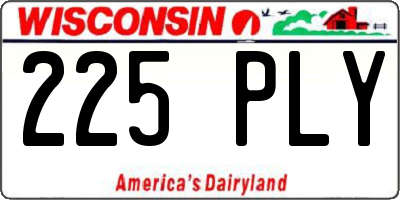 WI license plate 225PLY