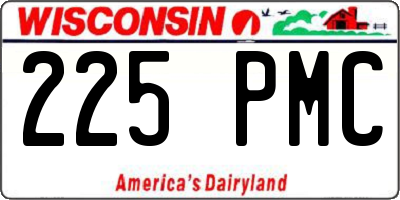 WI license plate 225PMC