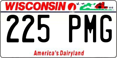 WI license plate 225PMG