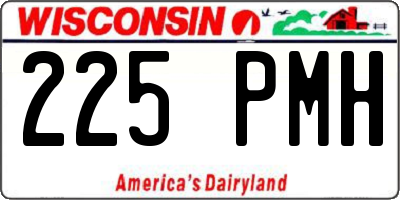WI license plate 225PMH