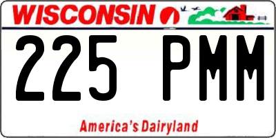 WI license plate 225PMM