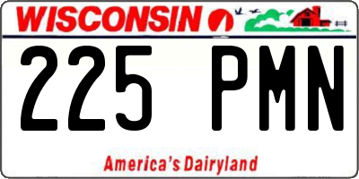 WI license plate 225PMN