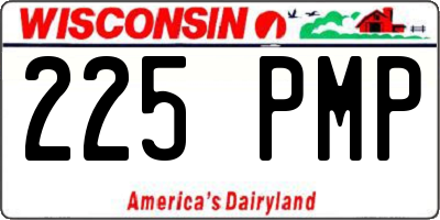 WI license plate 225PMP