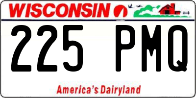 WI license plate 225PMQ