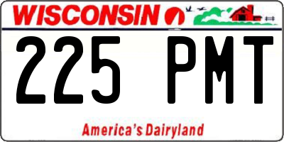 WI license plate 225PMT