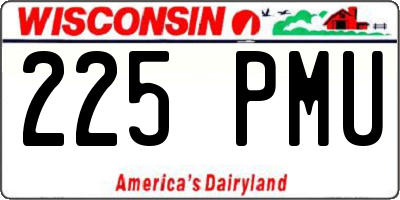 WI license plate 225PMU