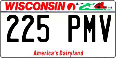 WI license plate 225PMV