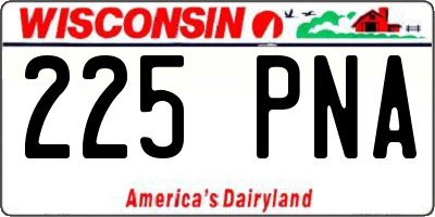 WI license plate 225PNA