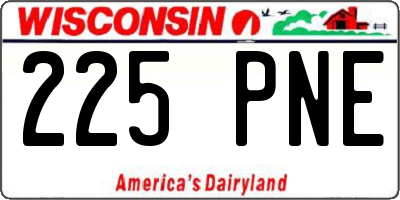 WI license plate 225PNE
