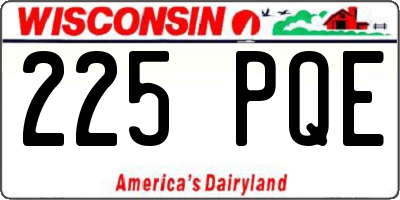 WI license plate 225PQE