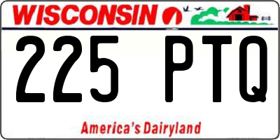 WI license plate 225PTQ