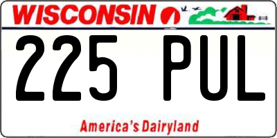 WI license plate 225PUL